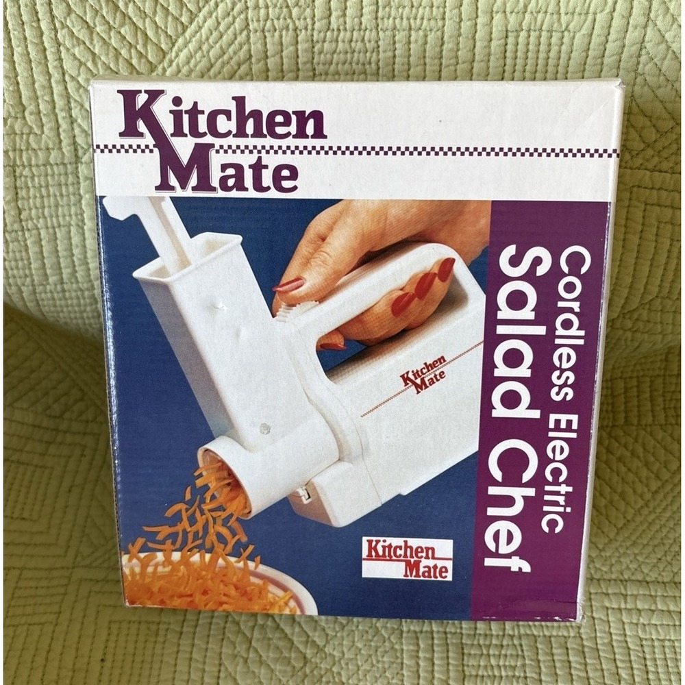 Vintage Kitchen Mate Cordless Electric Salad Chef Slicer Shredder New In Box